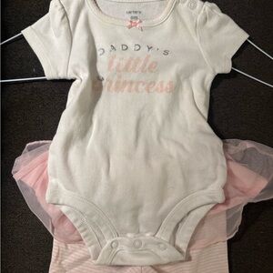 Carter’s Daddy’s Little Princess Bodysuit & Tutu Leggings Set | 6 Months